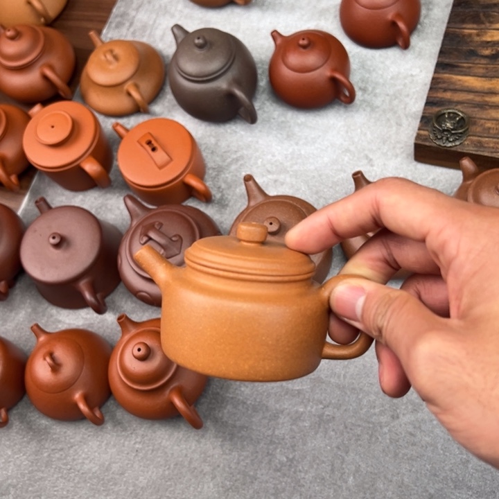 紫砂茶壶黄金段德钟130cc