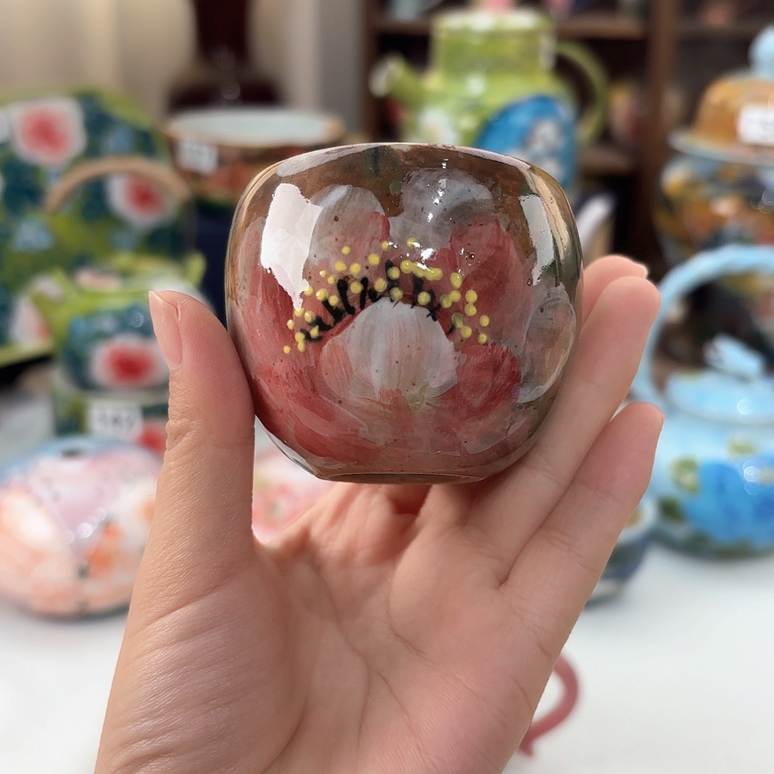 景德镇手绘高温釉下彩陶瓷茶具