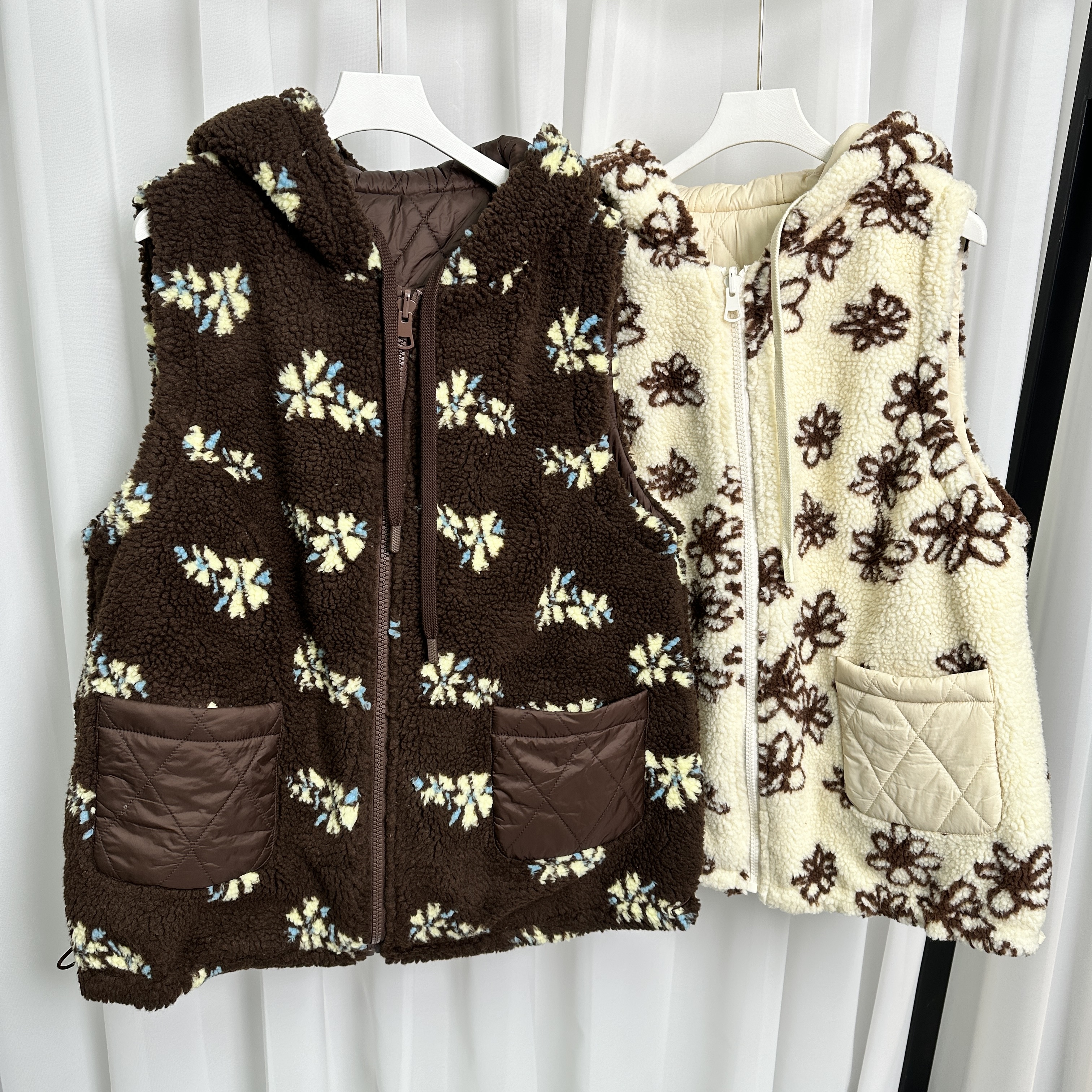 【芮娜依莲】回馈2025款秋冬大码两面穿棉马夹-1099