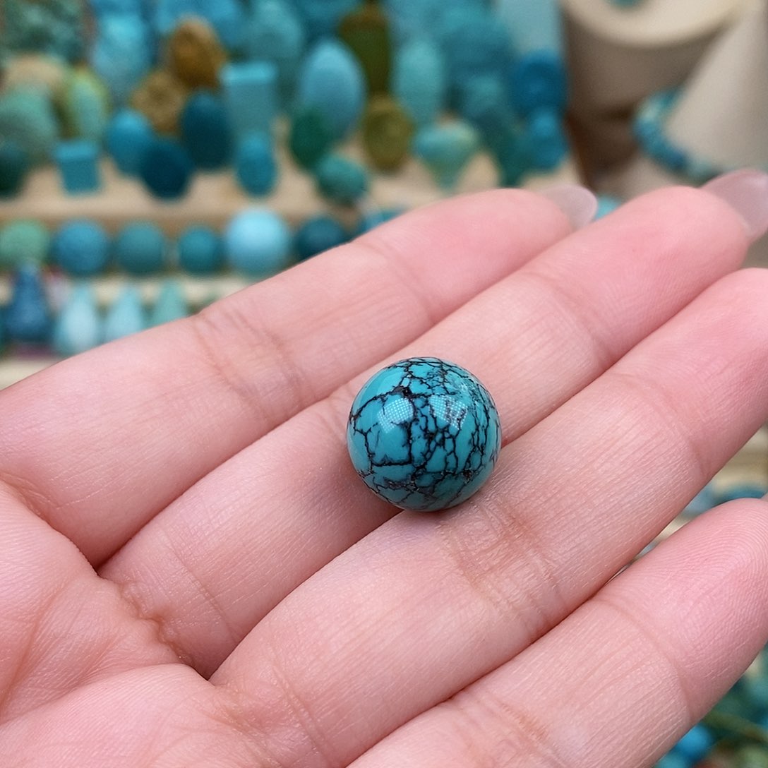 绿松石珠宝奇石未镶嵌壶*