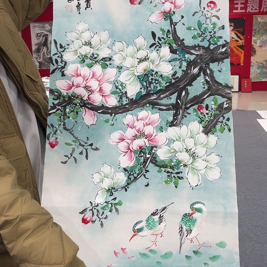国画今天上午国画作品展示