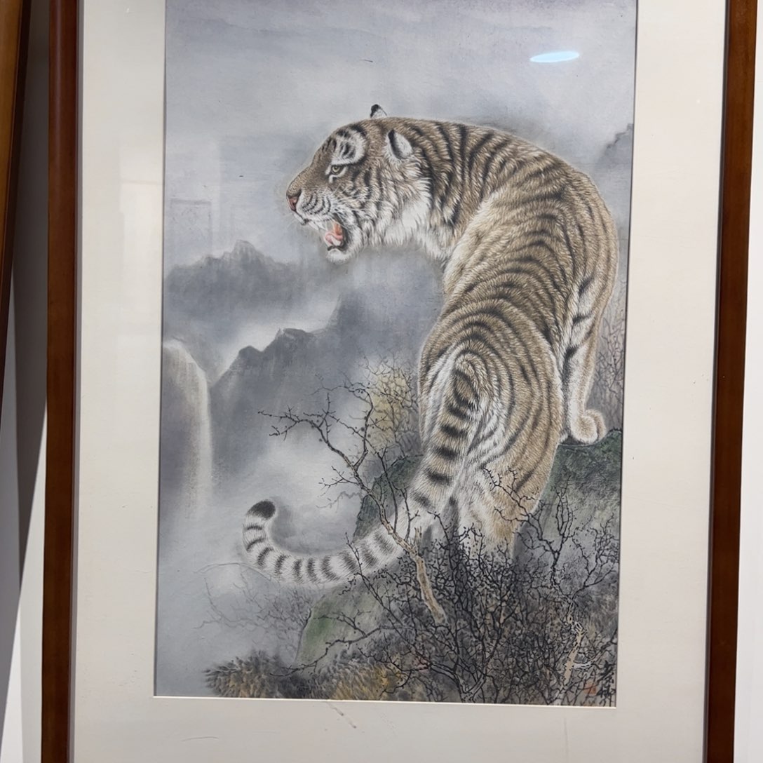 国画大*精品动物工笔老虎