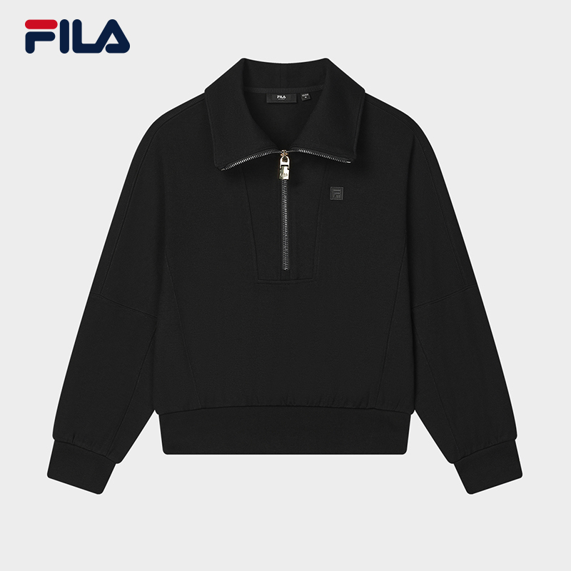 Fila/斐乐2025年春新款女士户外休闲针织长袖套头卫衣F11W515212F