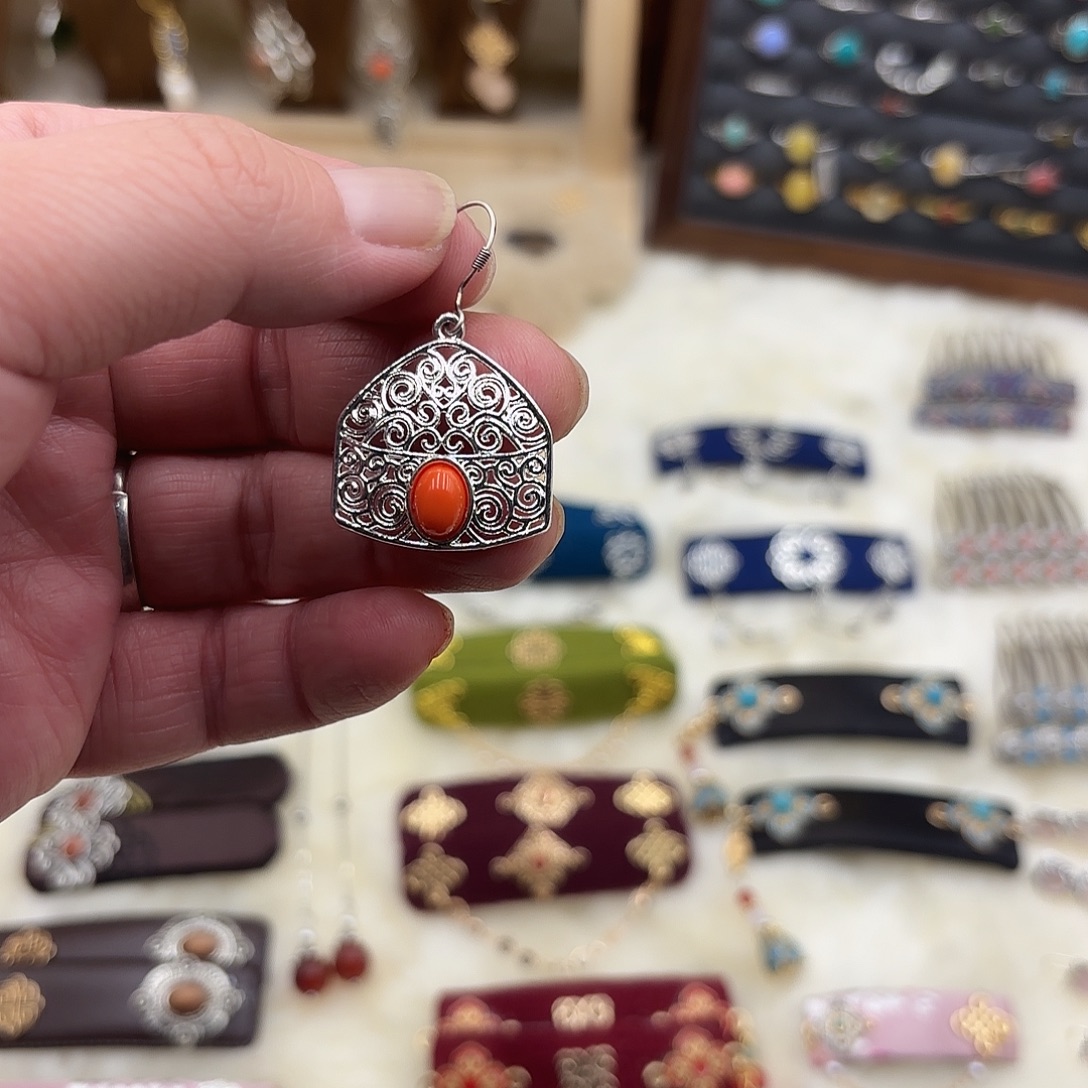 纯银耳钩金属吊坠耳环11