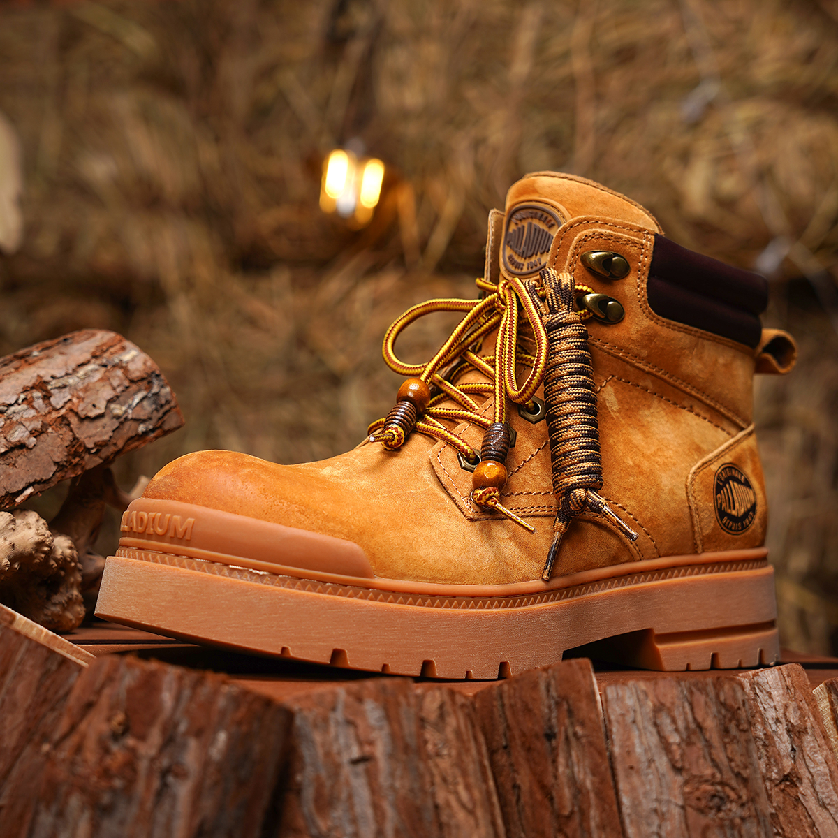 【PALLADIUM】帕拉丁马丁靴-大头反绒面经典时尚休闲大黄靴74944