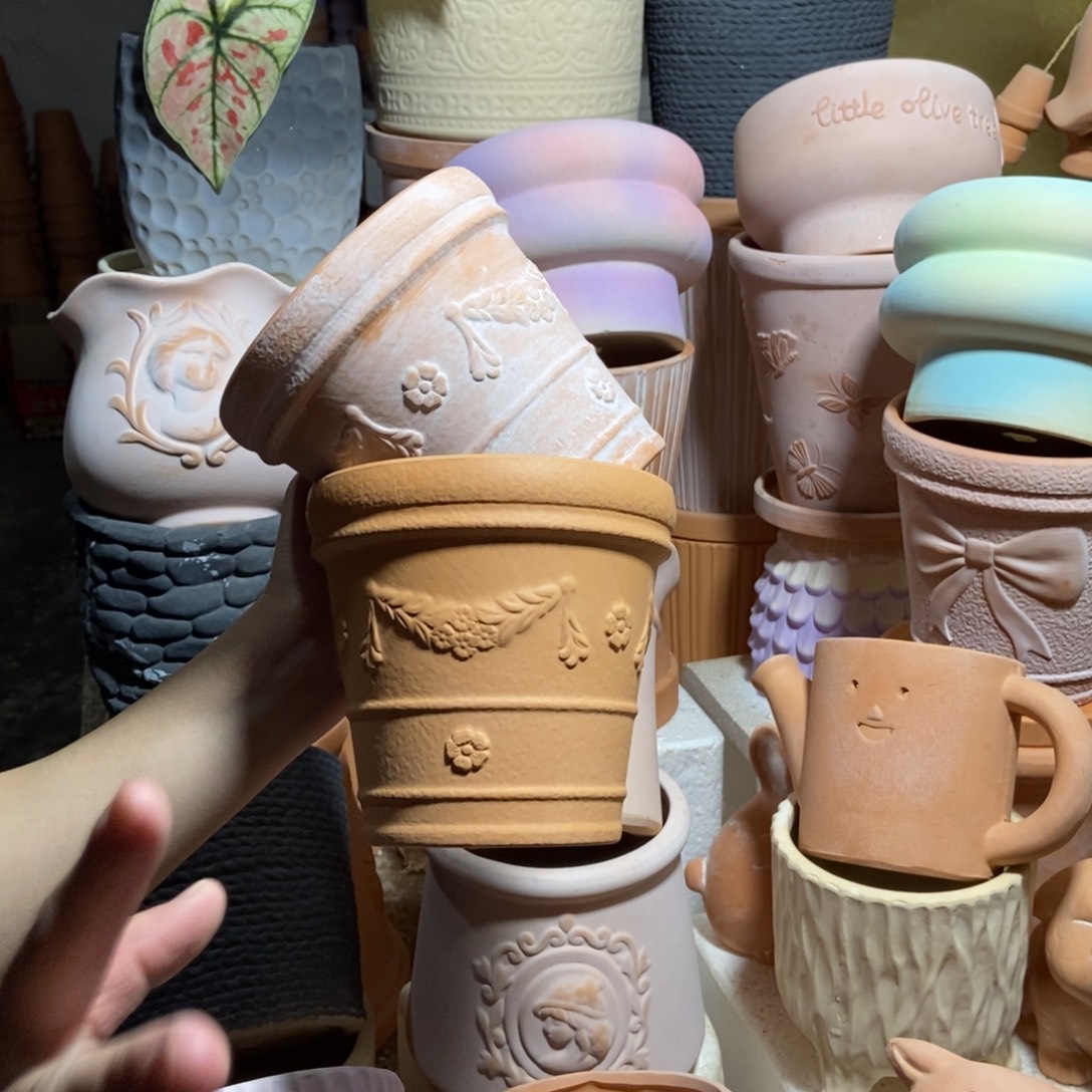 13×12麦穗花 复古+红陶2个