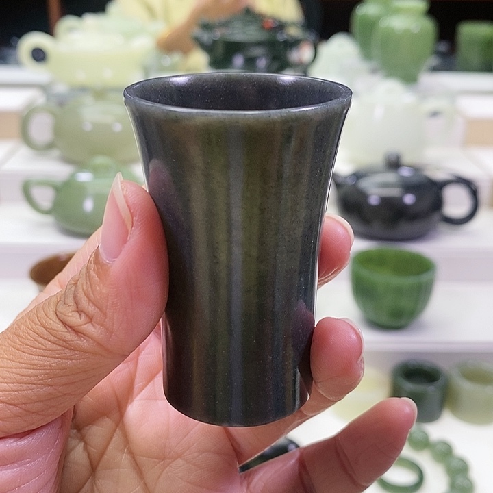 未镶嵌和田玉挂件茶杯50ml