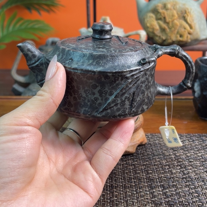 温***伤冰碛岩竹节壶茶具