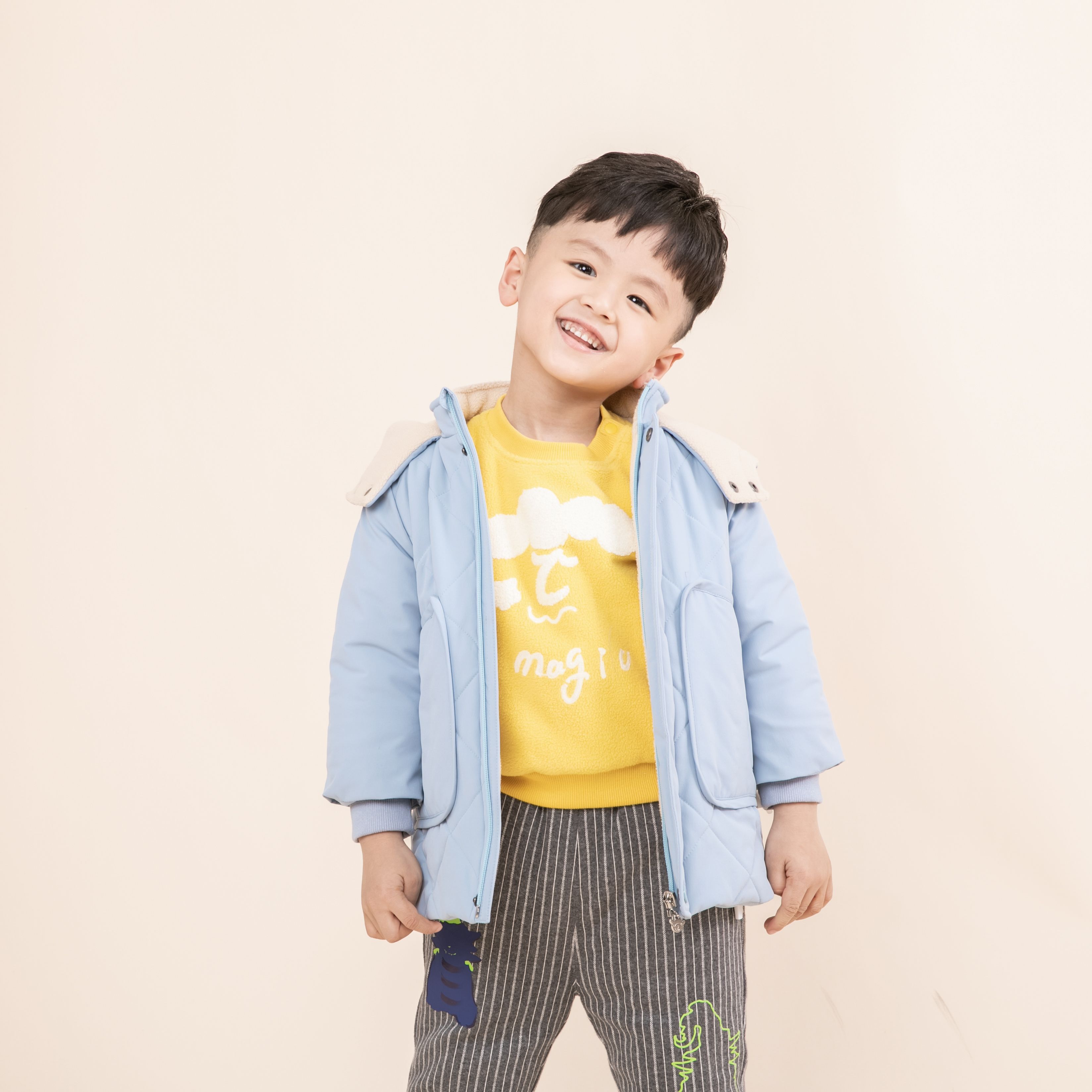 【小杨】 梭织中长款棉服外套 9141608