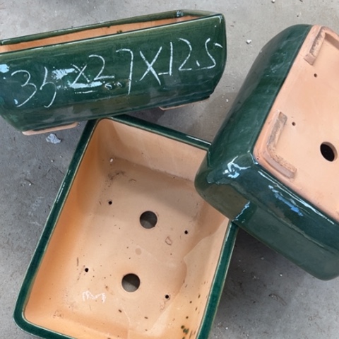 紫砂花盆紫砂处理2个。 