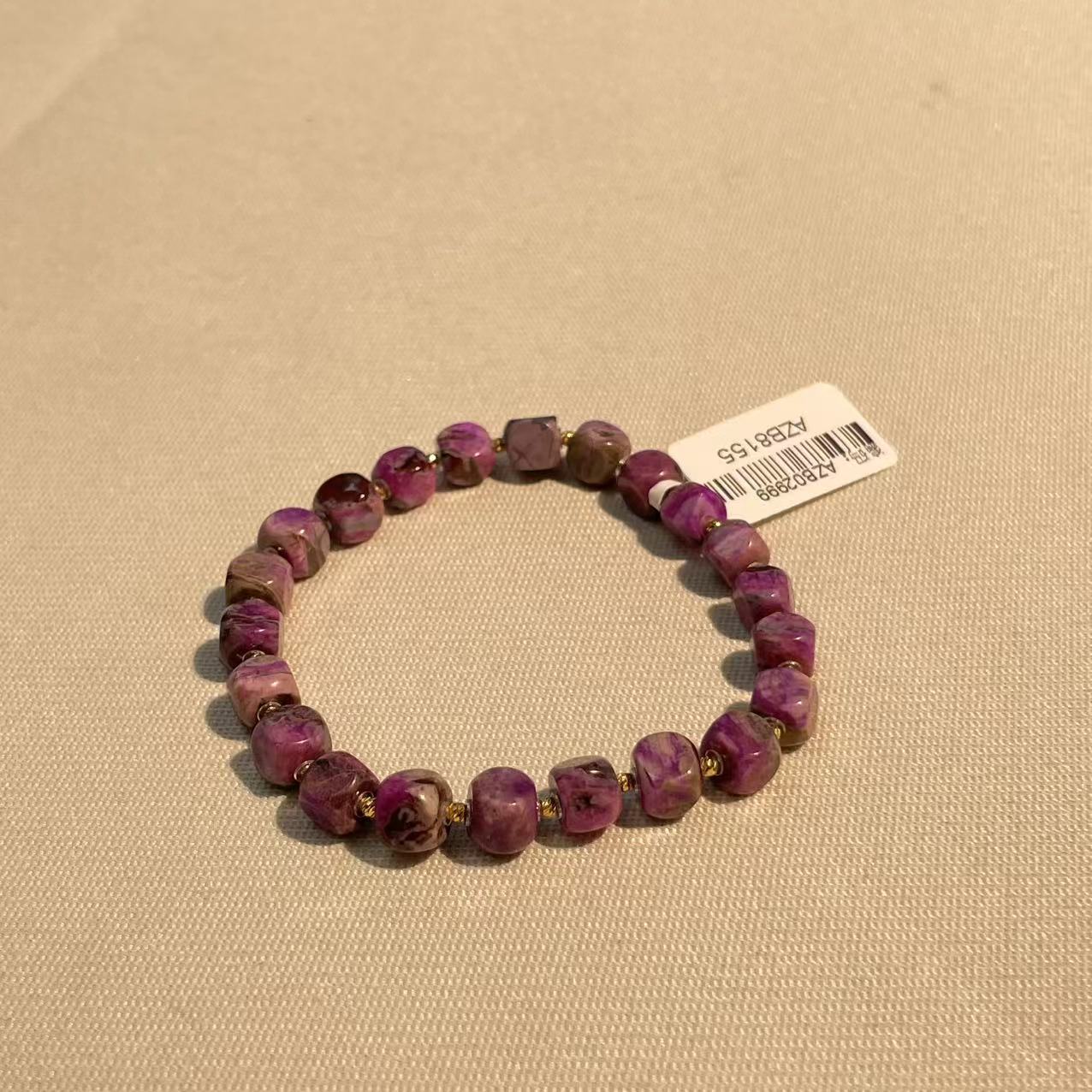 南非舒俱来冰桃红魔方单圈/18k(江枫)AZB8155