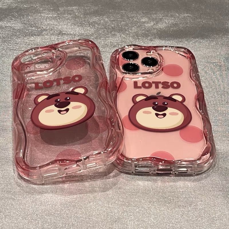 草莓熊适用苹果iphone小米15/14/13pro防摔vivo华为oppo手机壳