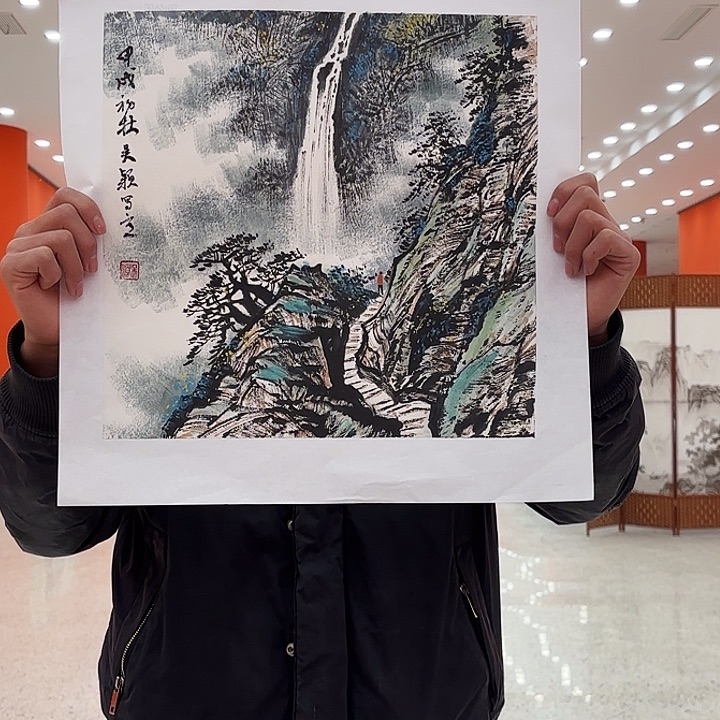 国画吴颖老先生国际展览原作