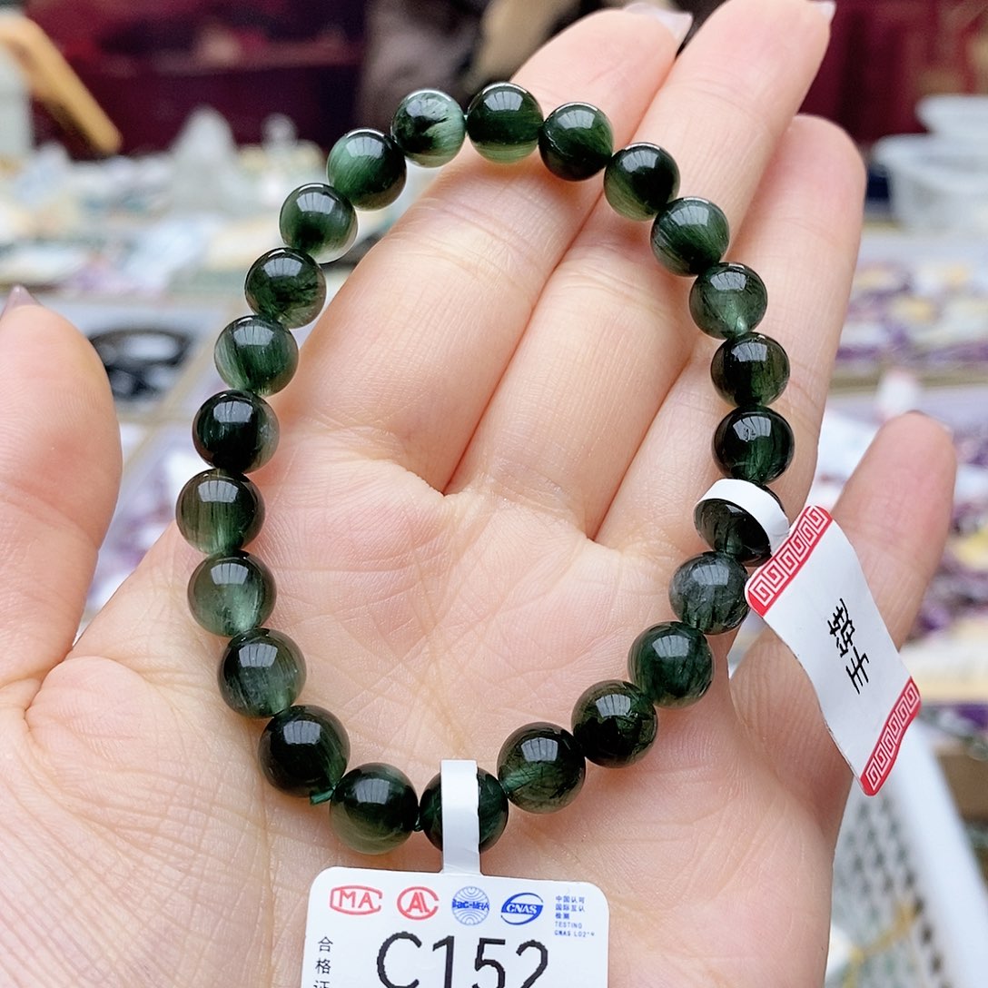 水晶手链未镶嵌C152 绿发晶