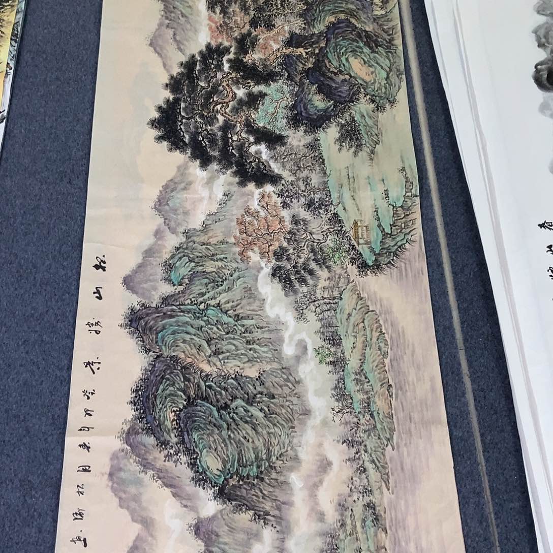国画小六尺仿古山水一副