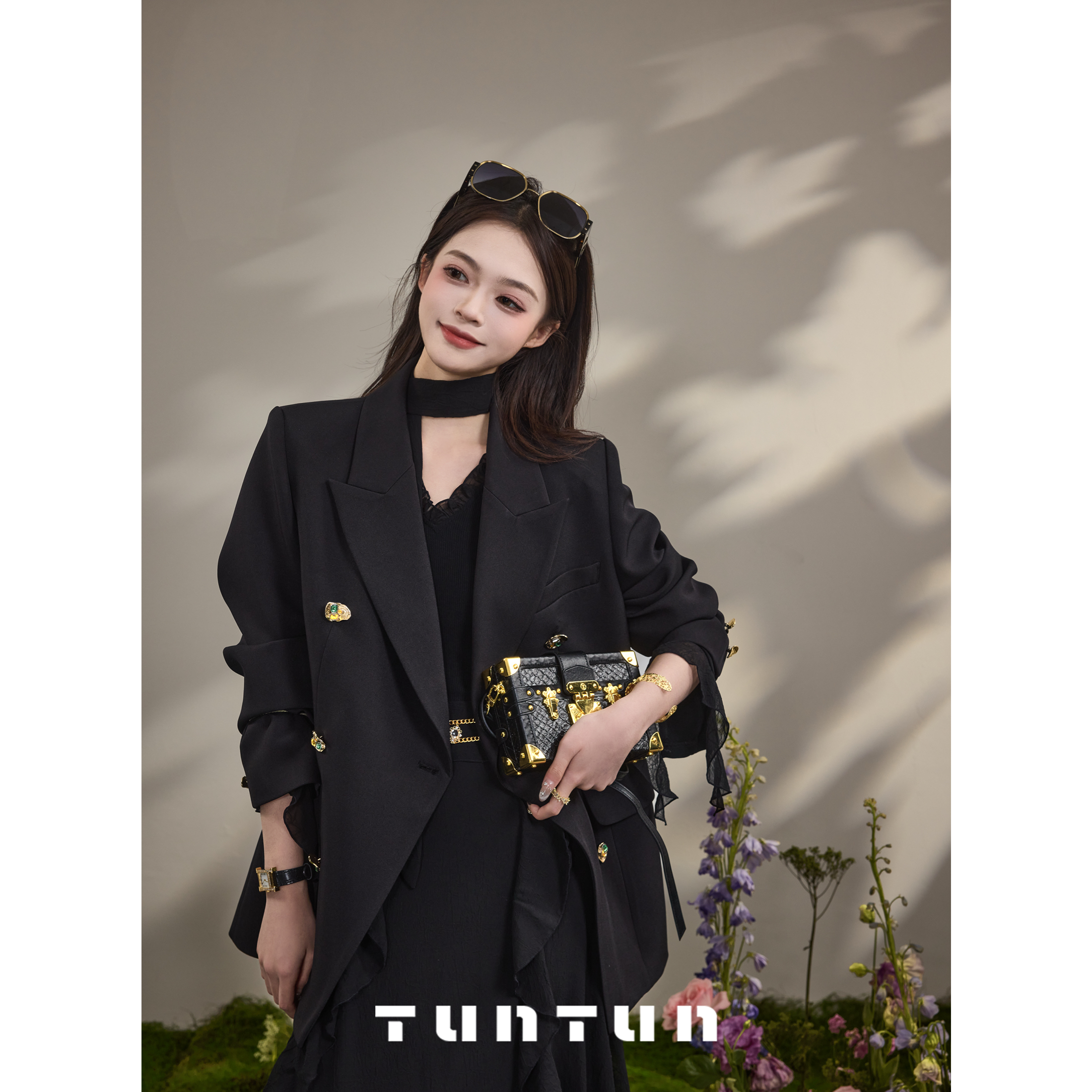 吞吞TUNT【主理人】时尚魔头时髦休闲斜纹翻领西装吞吞