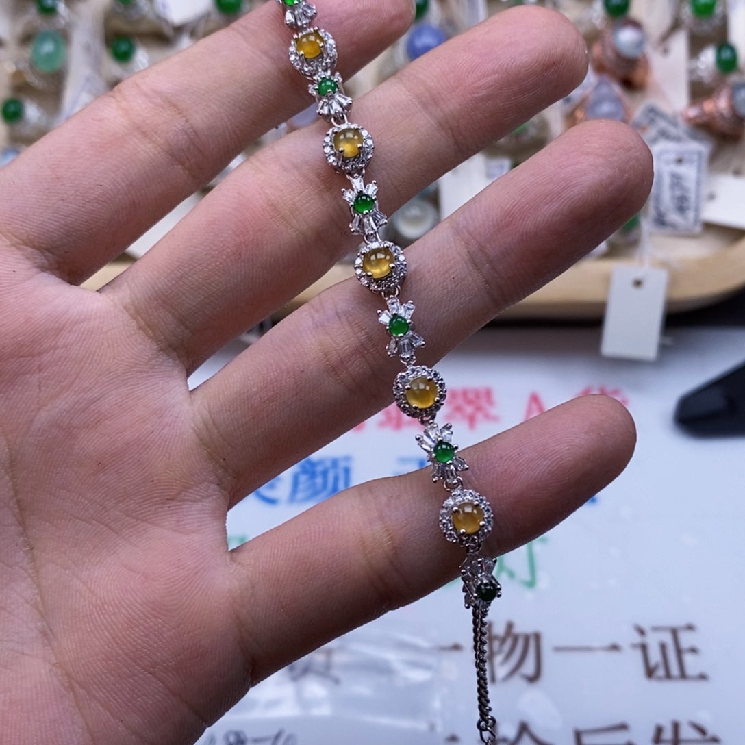 翡翠戒指银S925镶嵌天然缅甸翡翠a货