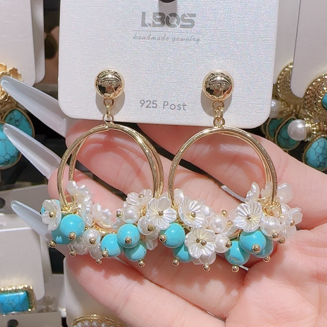 铜合金925银锆石耳环