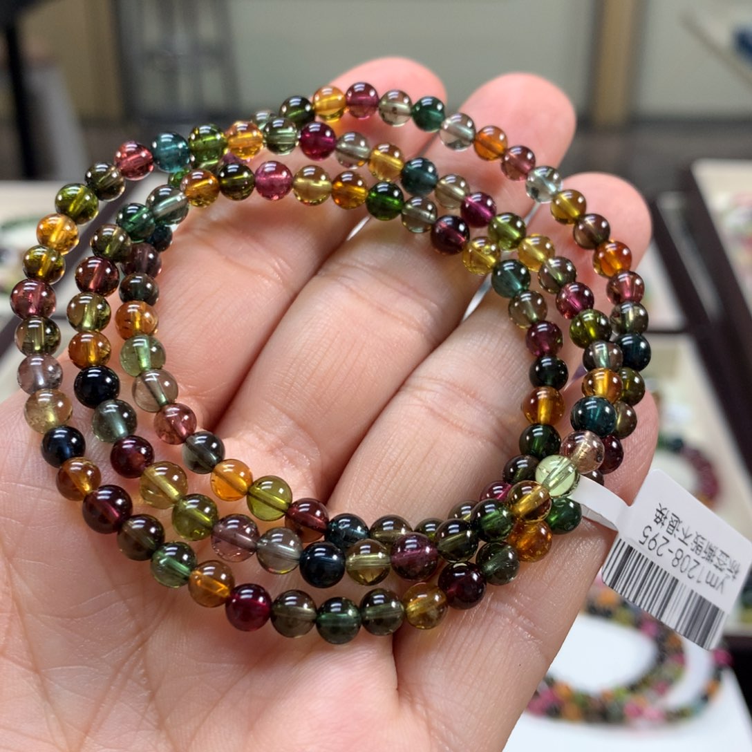 碧玺未镶嵌手链5左右