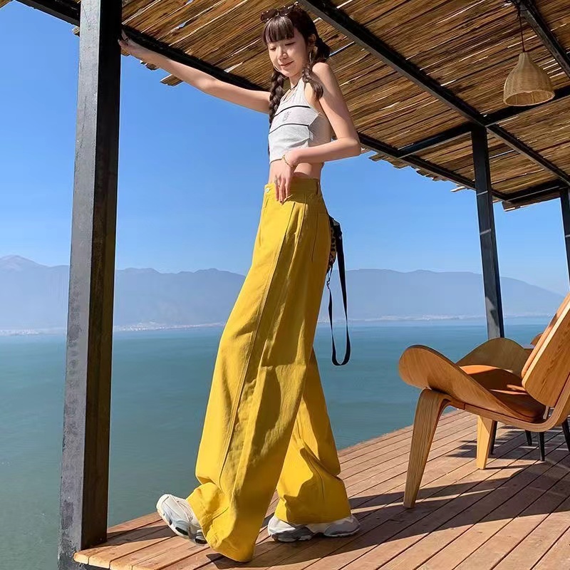 【欣】2025新款牛仔裤百搭女裤阔腿裤