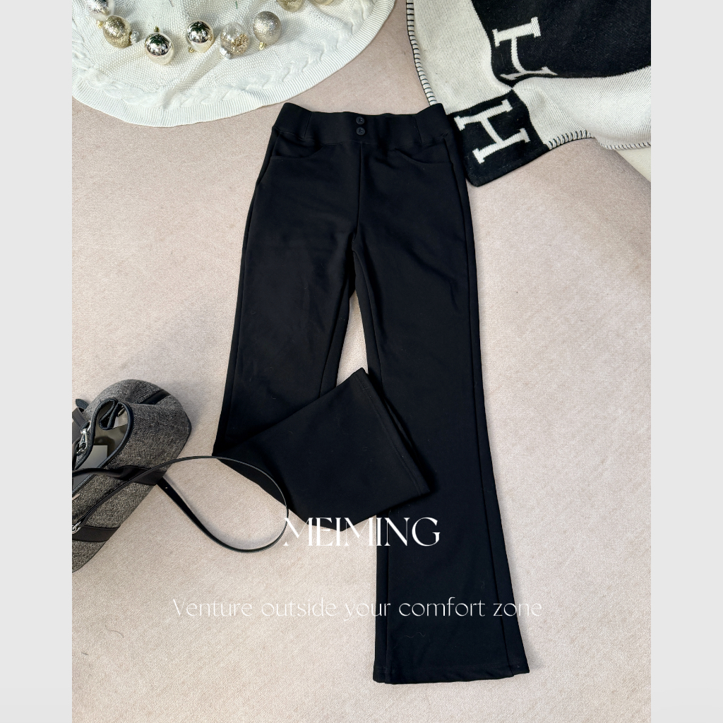 MEIMING  90白鹅绒暖宫裤高腰提臀收腹显瘦微喇羽绒裤 MM2586