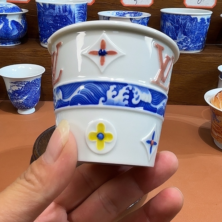 青花手工手绘小可乐