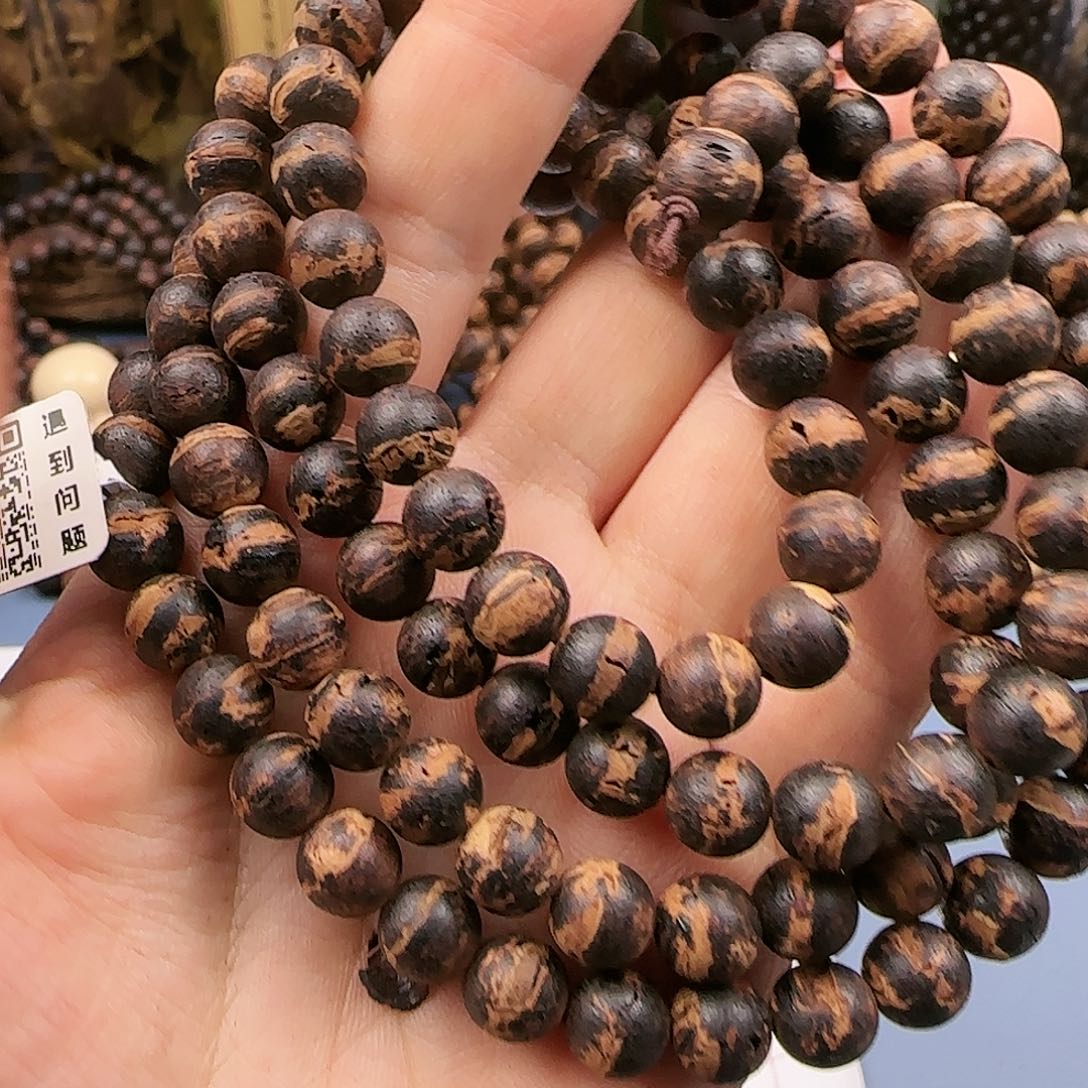 降真香手串/手链芳*0.8/108塔尖融合甲多圈