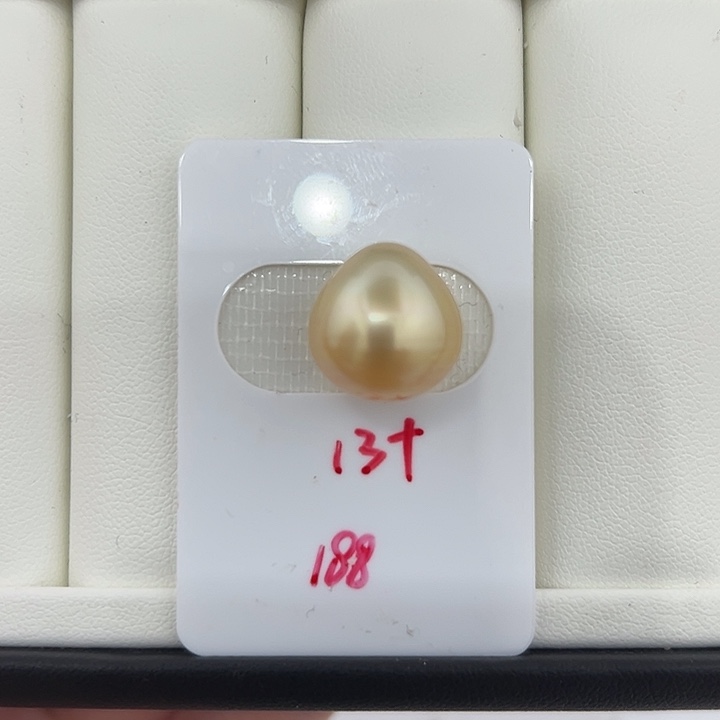 定制海水珍珠未镶嵌裸珠南洋金珠福利秒13-14