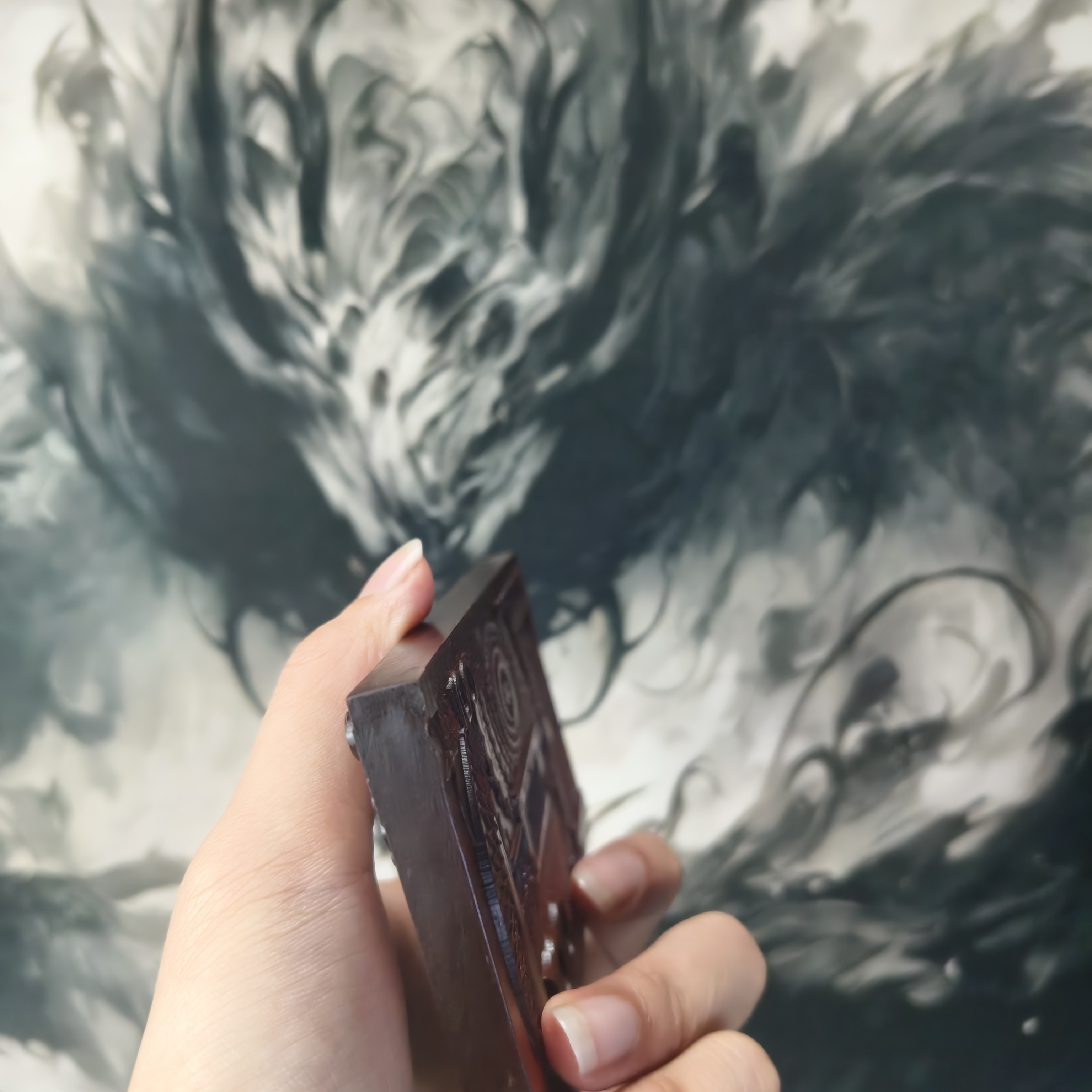 紫檀木1.2一人手把件