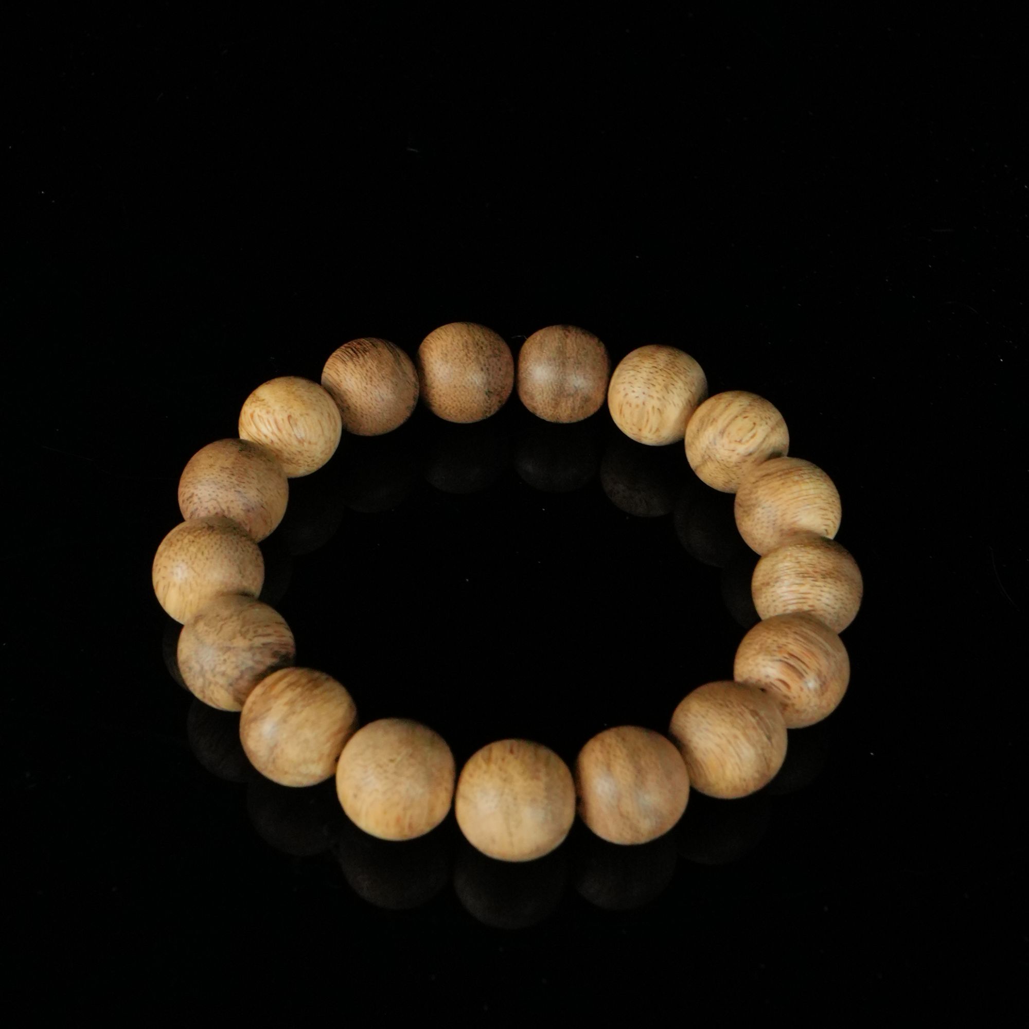 B5952 缅甸黄油虎斑软丝沉香手串 1.3cm  13.78g
