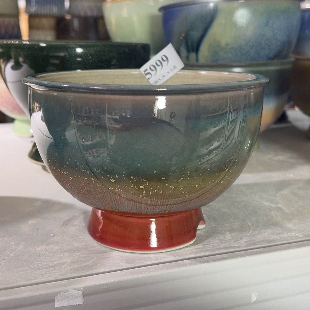 陶瓷口14高11 景德镇手工花盆