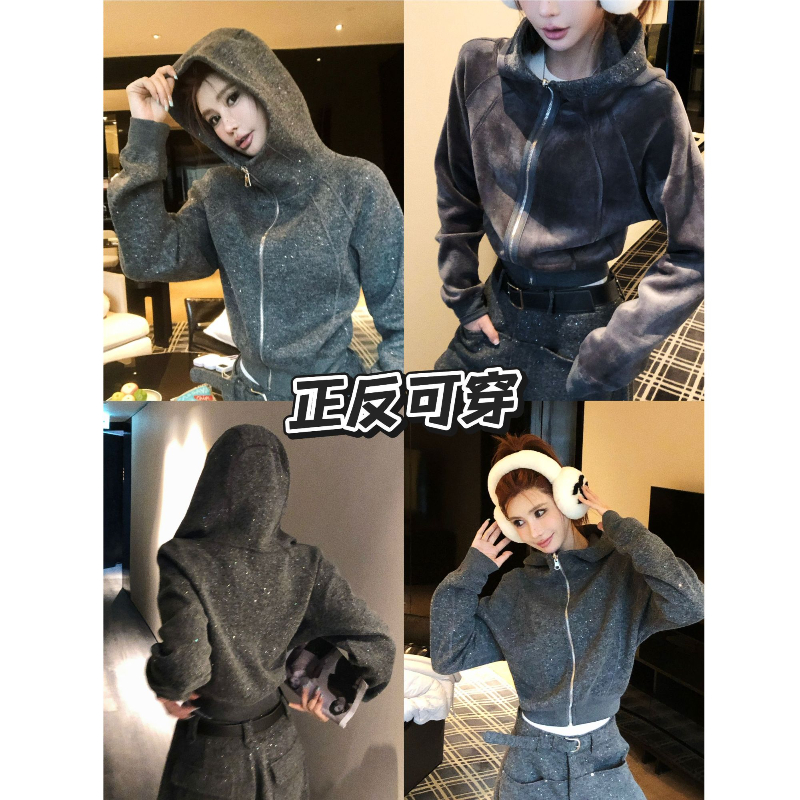 婉君【正反两穿lulu外套】秋季两面可穿短外套LWJ25C3TZ3157