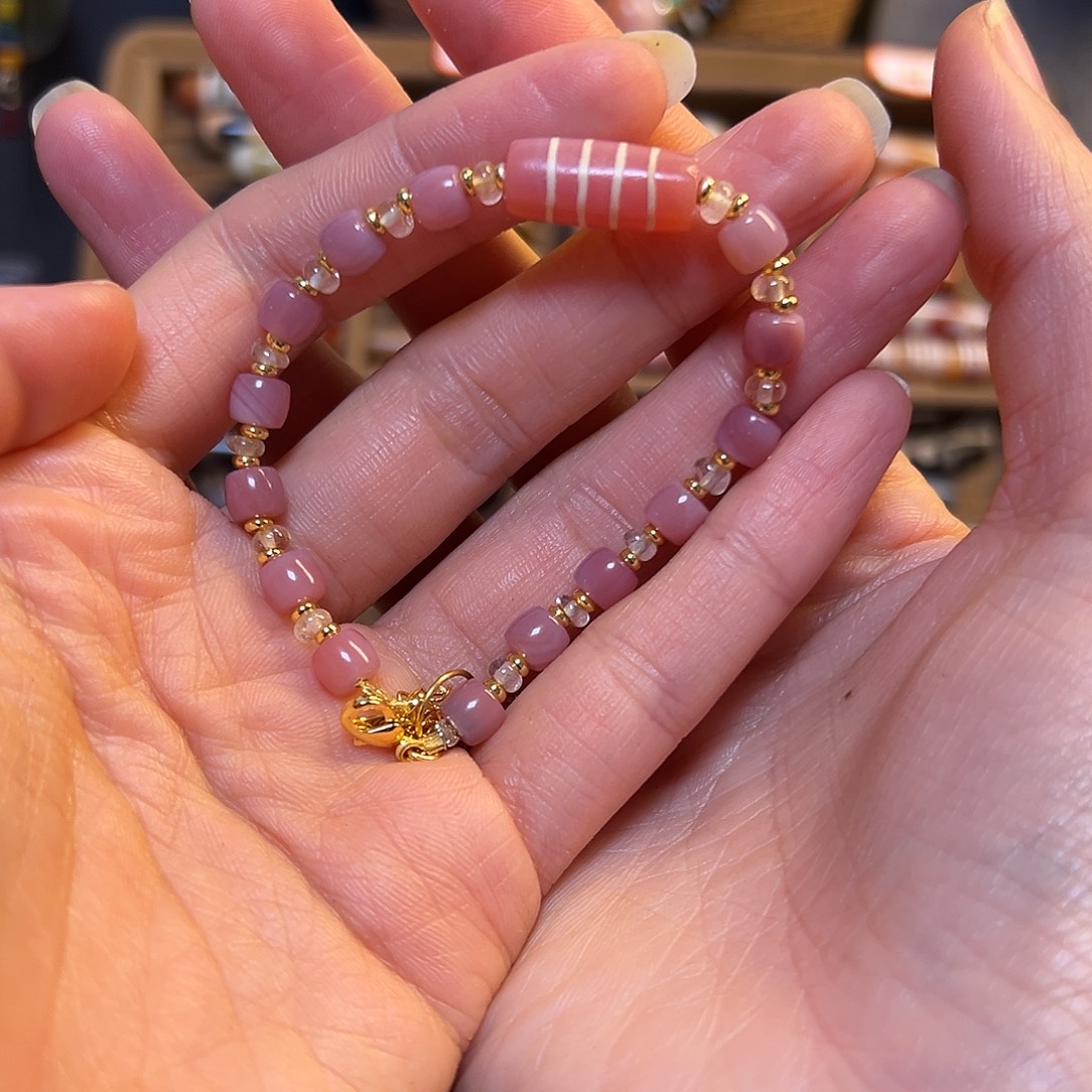 石英石纯铜手串儿