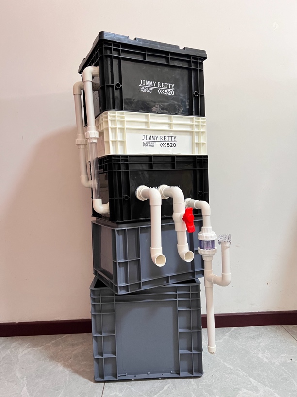 内置水泵周转箱 三层长宽高40厘米x30厘米x60.8厘米