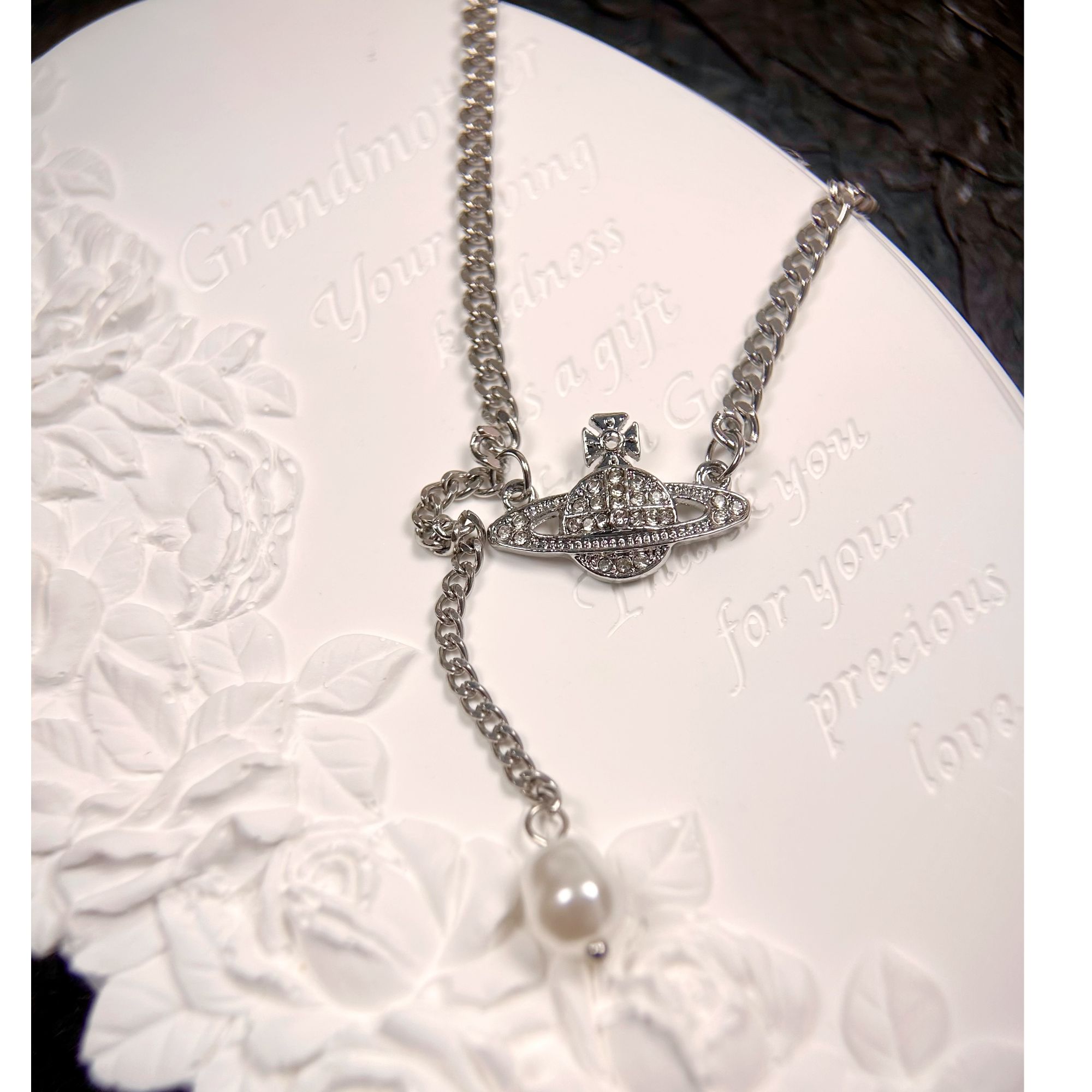 钛钢项链 土星项链甜酷小众设计百搭配饰