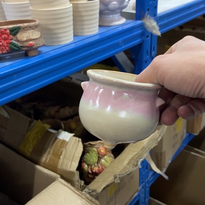 陶瓷花盆单场满9.9发7.5*7