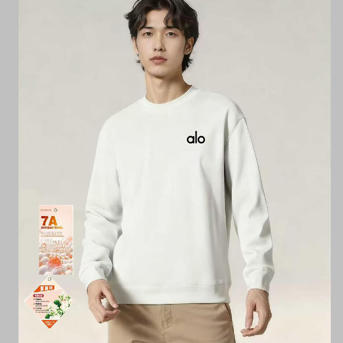 【7A抗菌】羊绒蛋白德绒时尚百搭男女情侣款长袖打底--刺绣款AO上衣