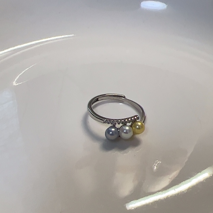 淡水珍珠银S925镶嵌戒指