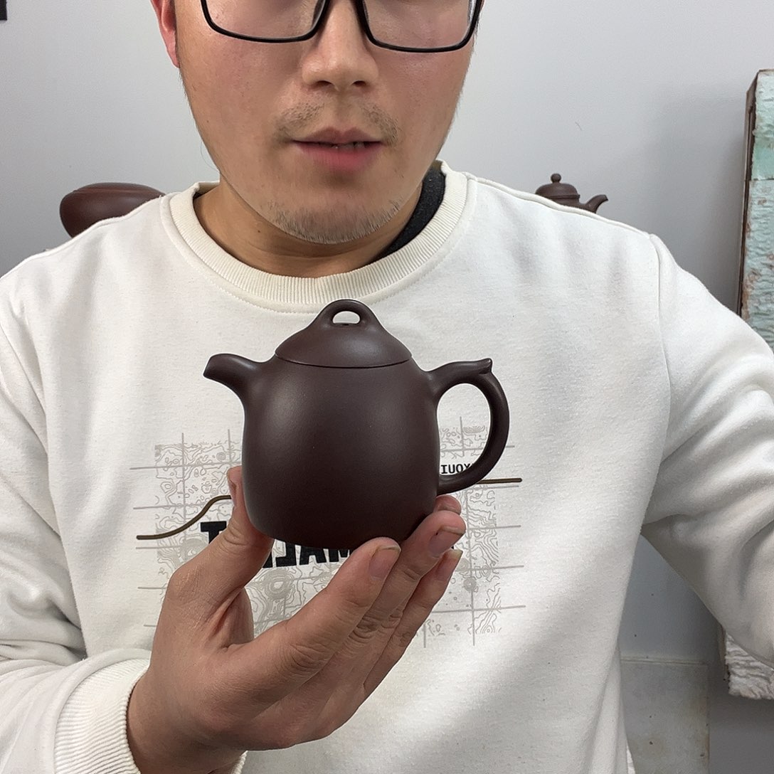 紫砂茶壶紫泥小秦权