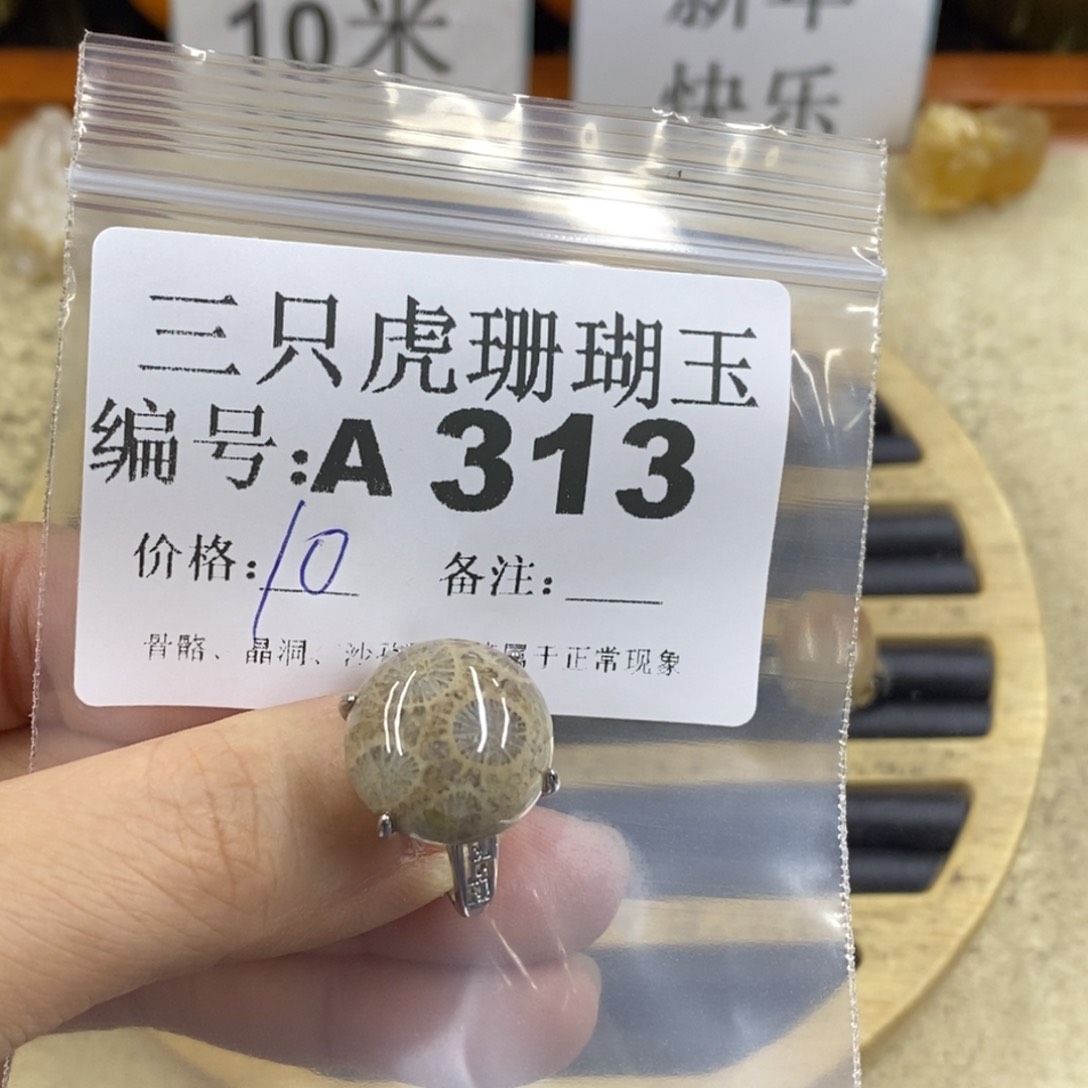 硅化珊瑚（珊瑚玉）1未镶嵌穿**年