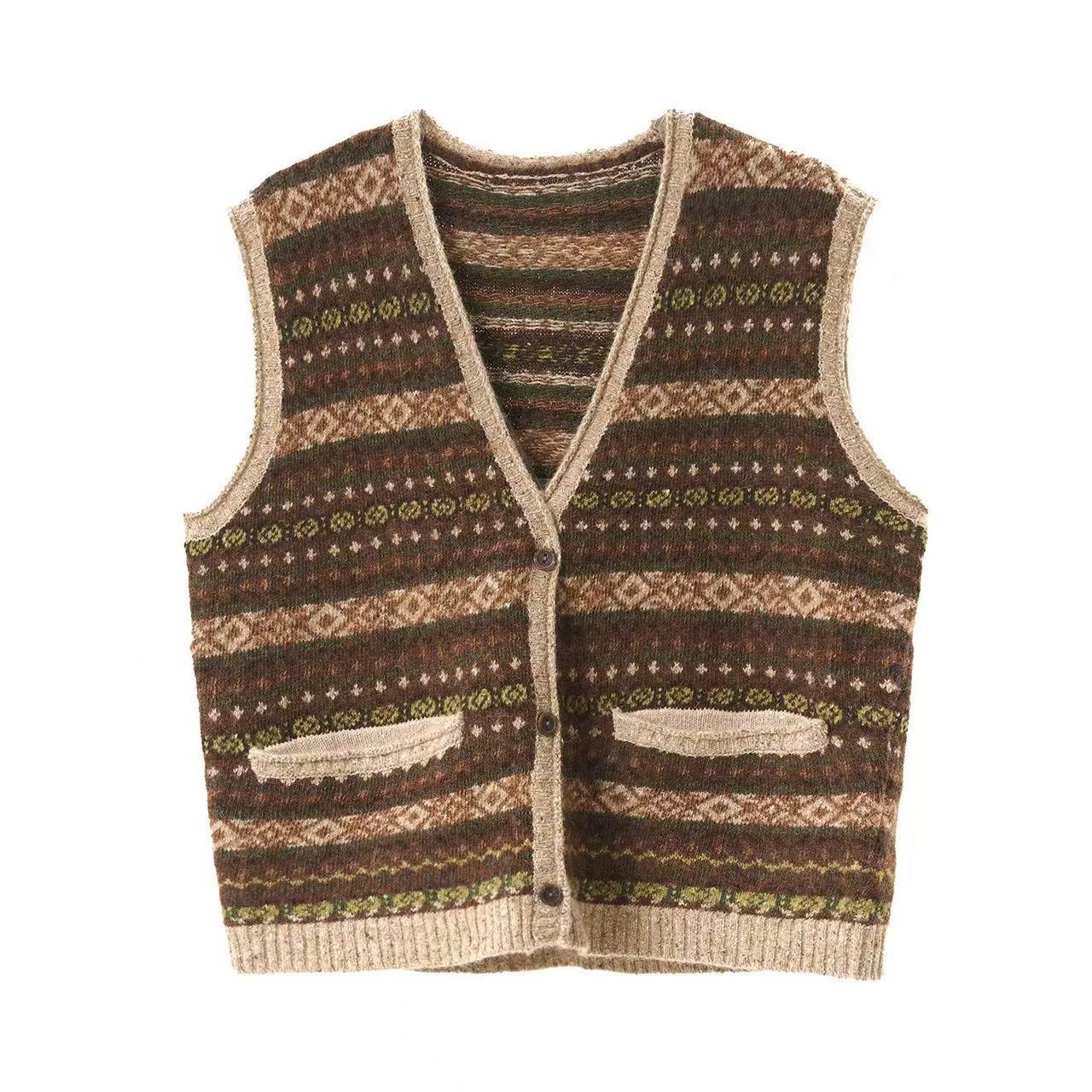 深深一刻左岸迷香休闲针织马甲马夹Z25FW7123秋冬