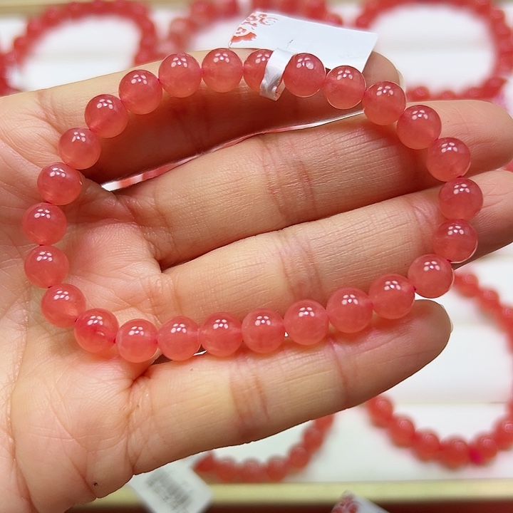 菱锰矿（红纹石）手串未镶嵌