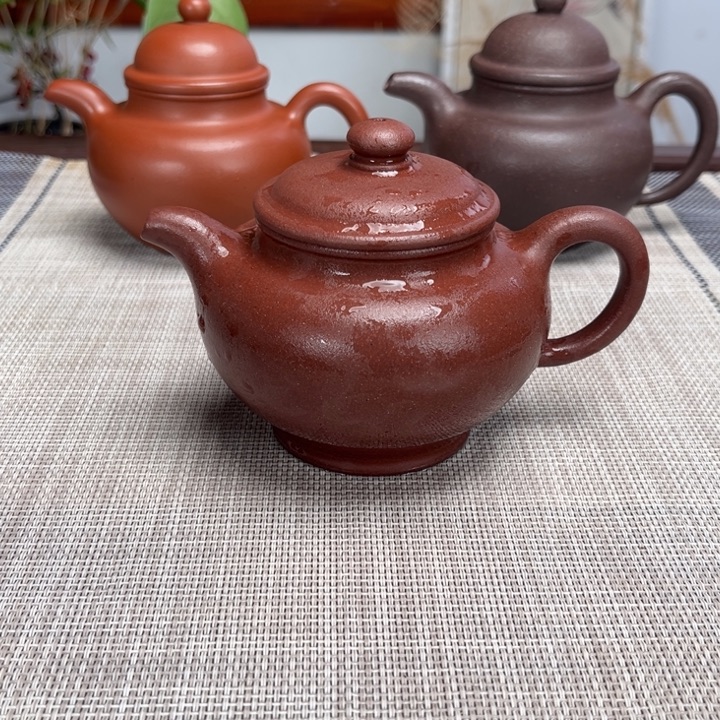 茶壶紫砂桃花紫泥240c