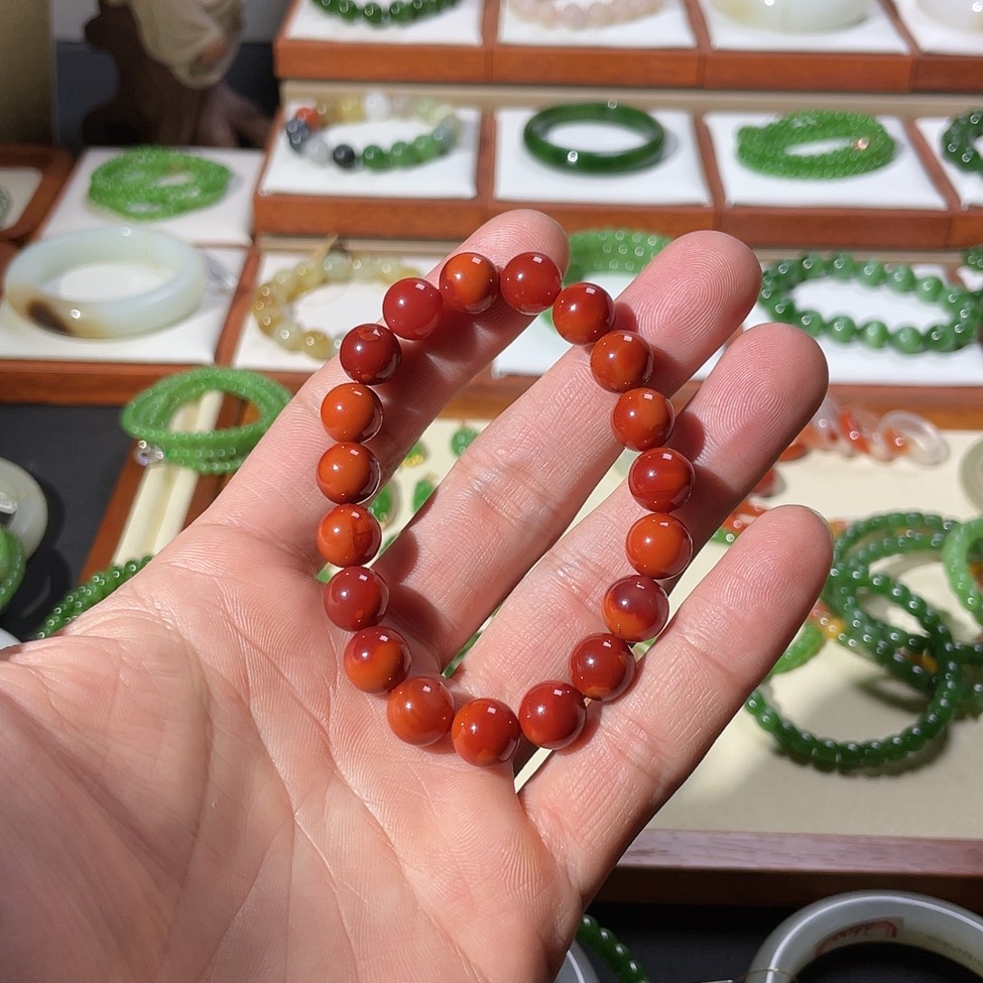 南红玛瑙手链未镶嵌
