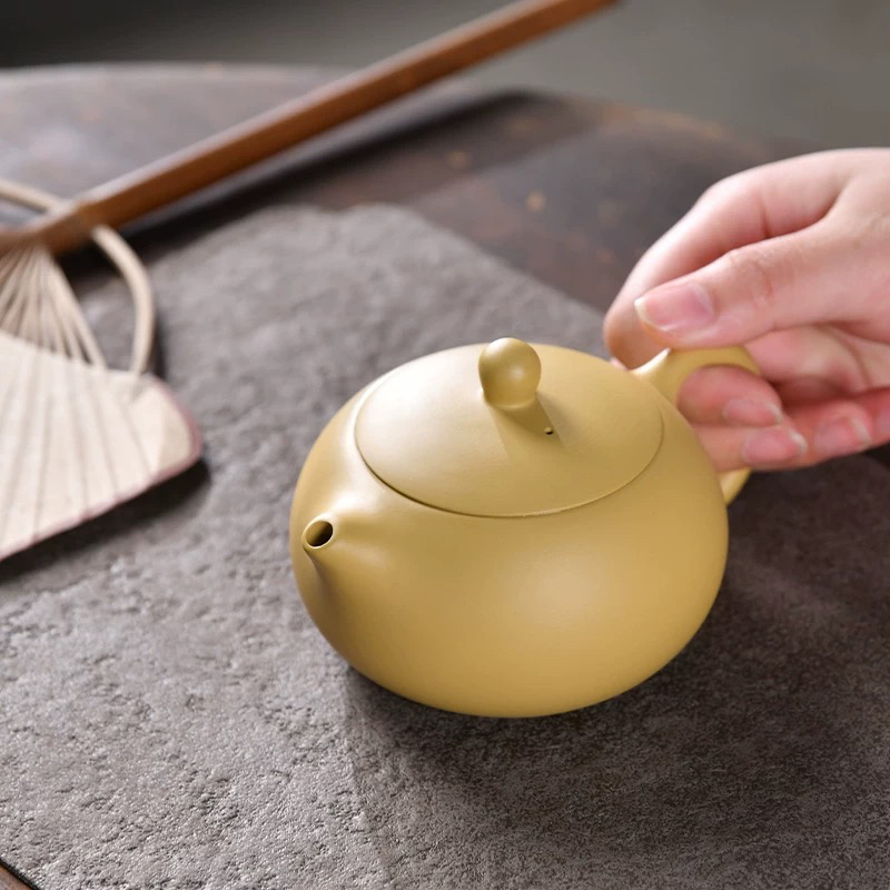 黄段泥西施壶手工泡茶壶可养大容量泡茶器功夫茶具老泥壶