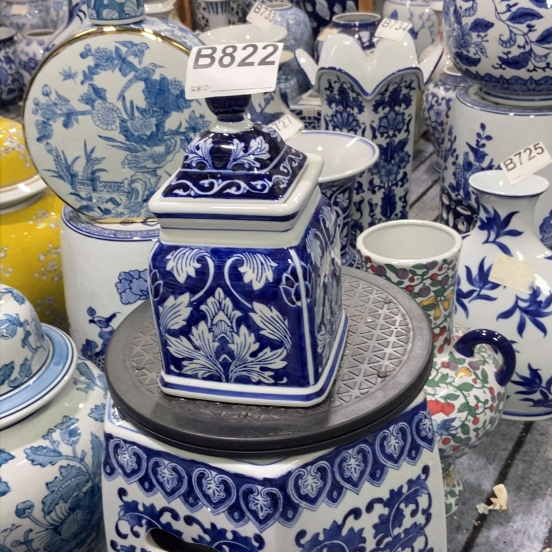 摆件摆件手绘釉下彩