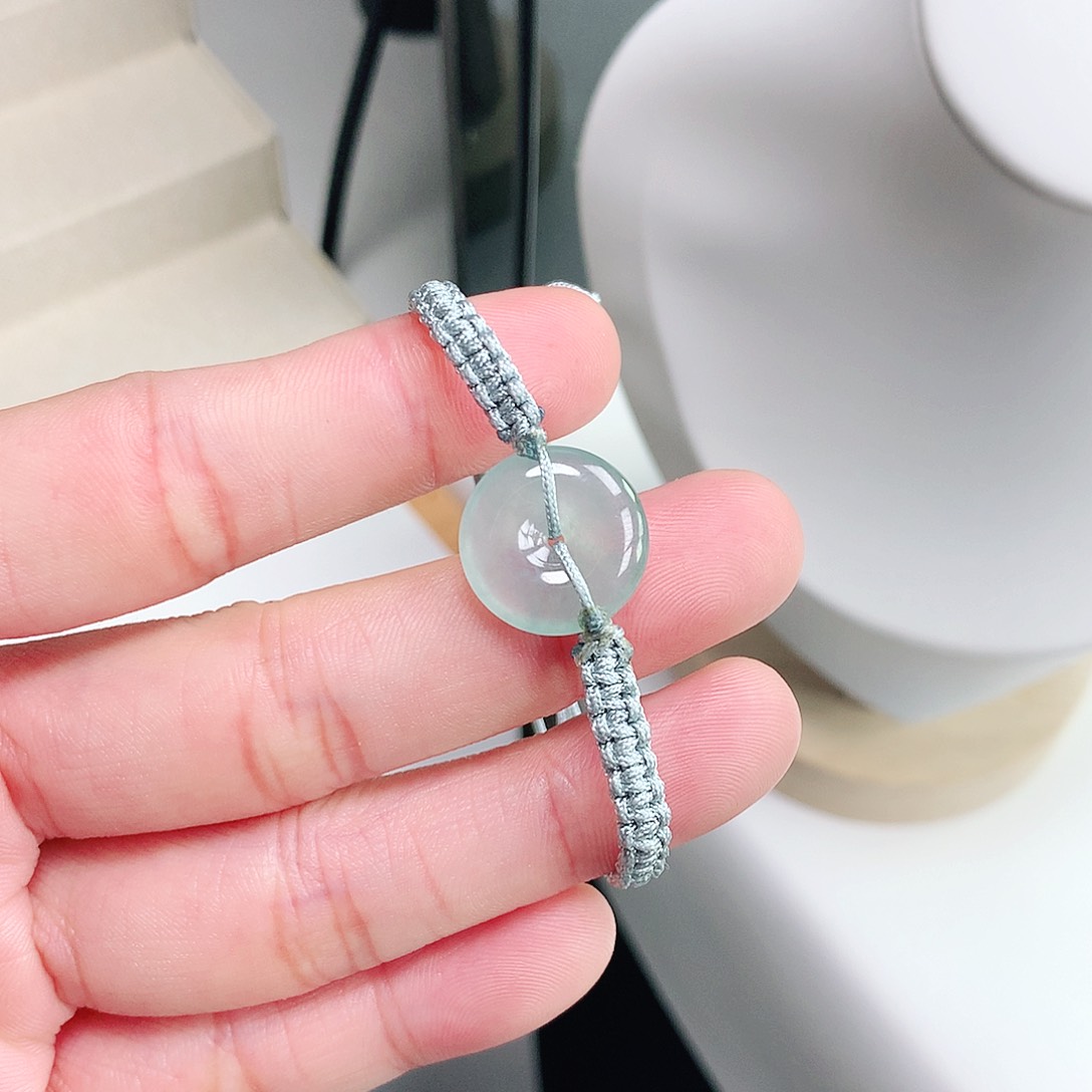 翡翠颈饰未镶嵌缅甸天然翡翠手链