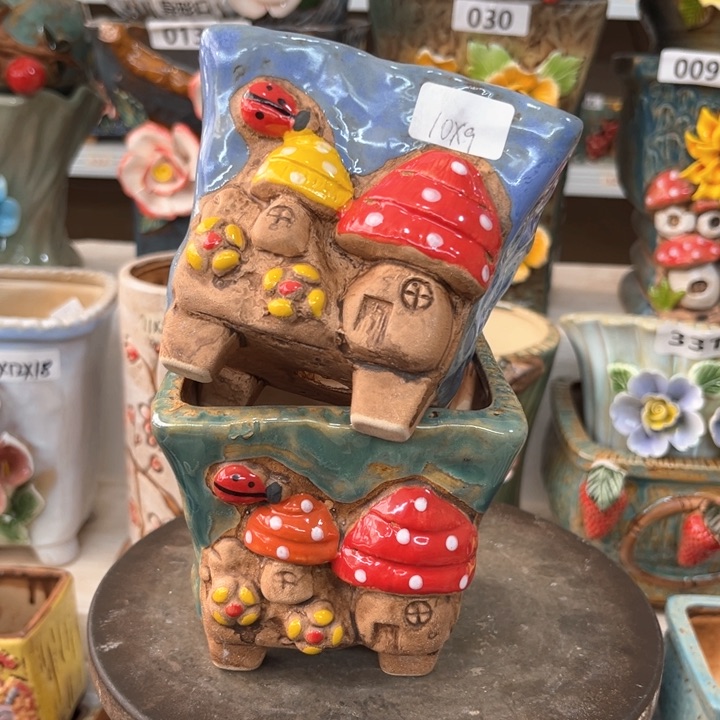 紫砂花盆粗陶材质多肉花盆