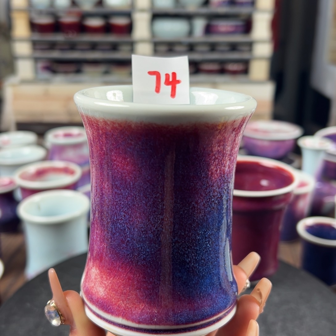 瓷片微瑕主人杯纯手工