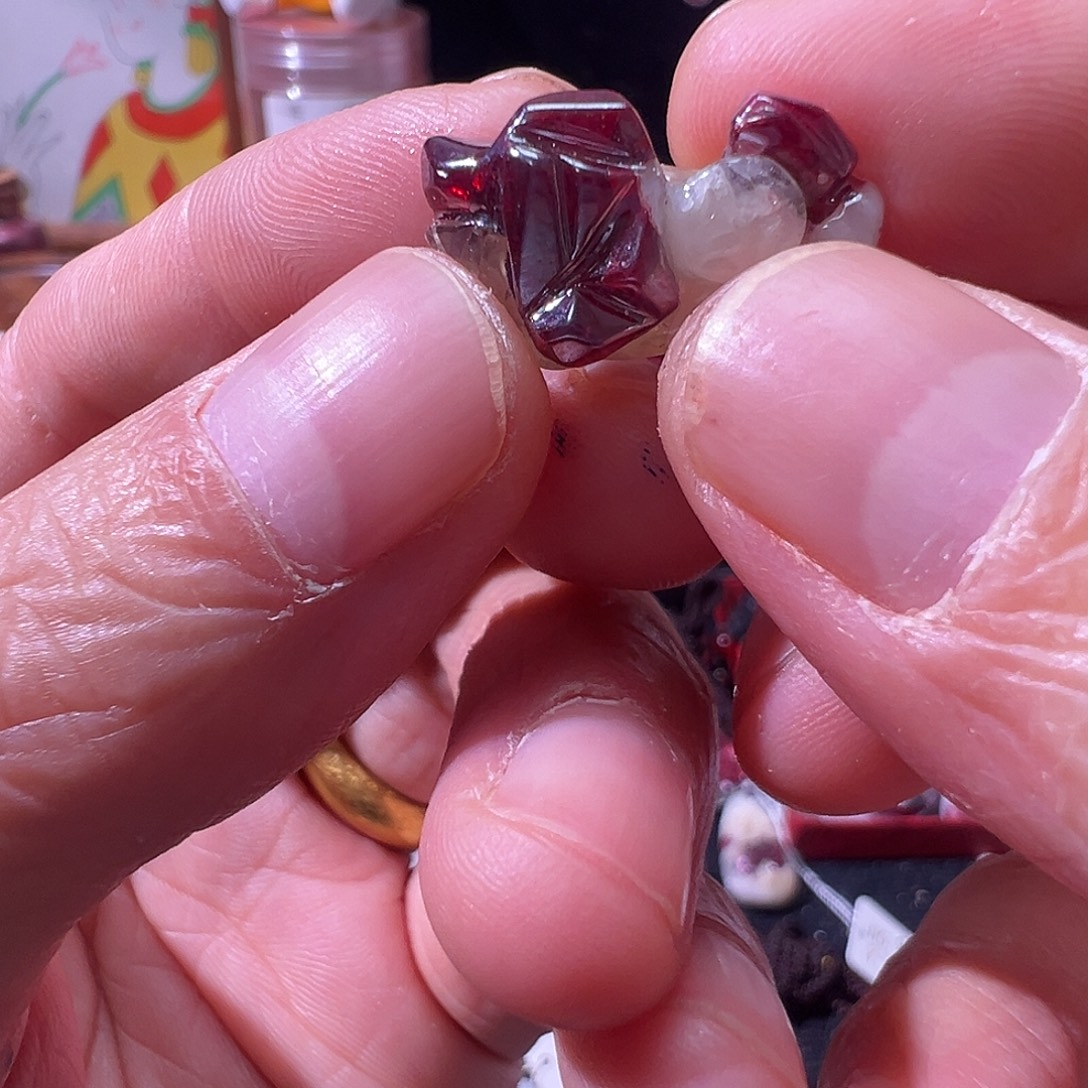 天然辰砂黄水晶吊坠